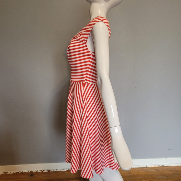 Eva Franco Striped Dress with Collar Detail, GUC, Size 4 - Picture 5 of 8